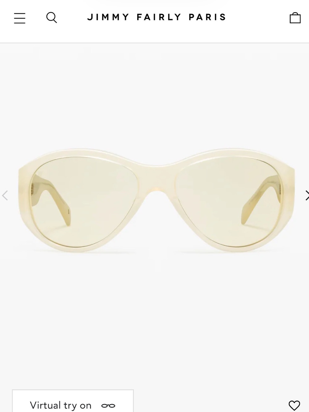 Jimmy Fairly The Maple Cream Yellow Oversized Sunglasses for Women